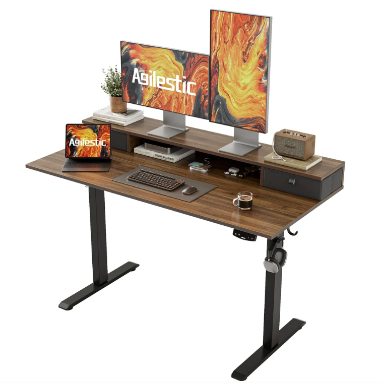 Dark Walnut Electric Standing Desk