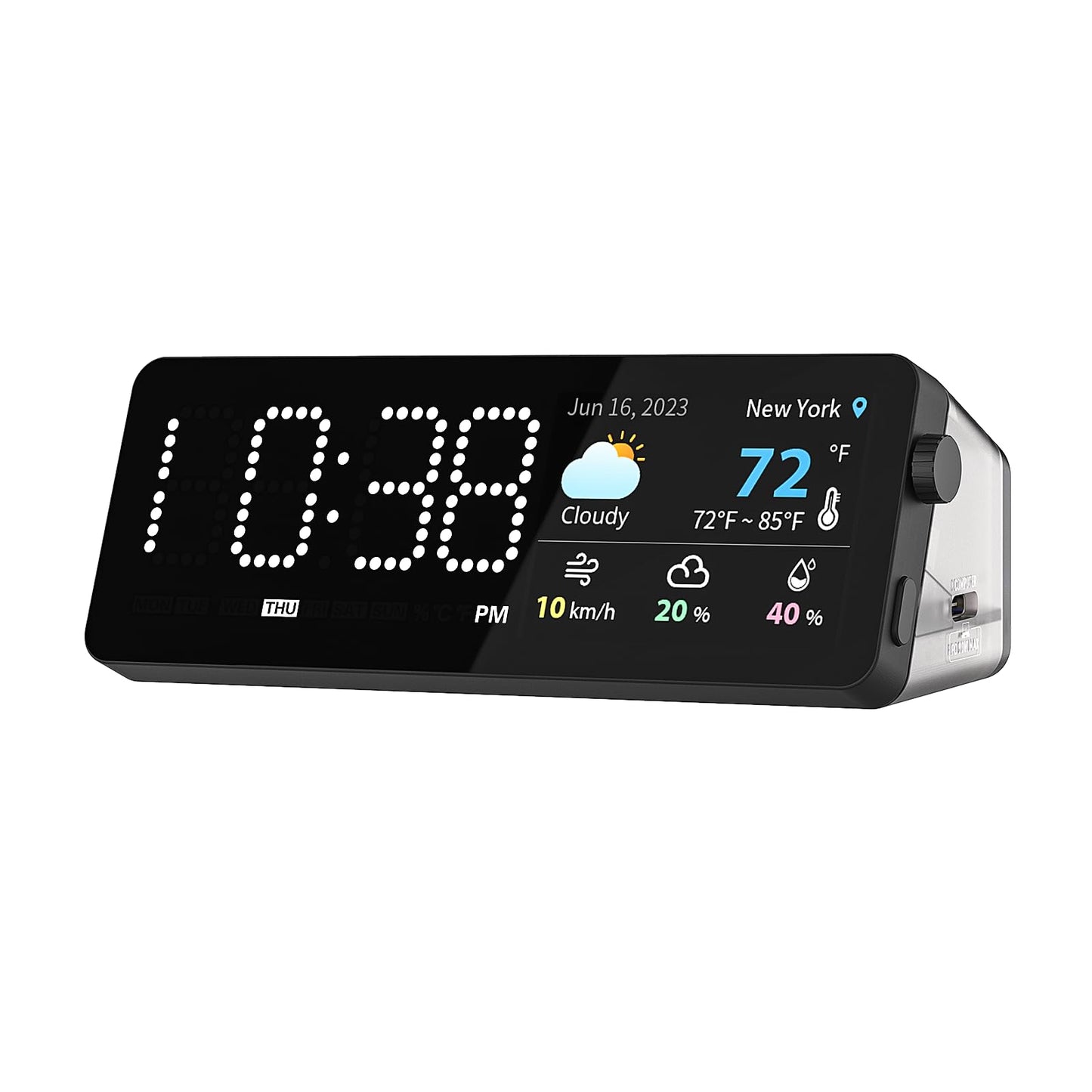 USB C Laptop Docking Station (7-in-1) USB C Hub with Screen Multiple Built-in Apps Docking Station with HDMI 4K@60Hz 90W Max Power Delivery 1 Gbps Ethernet USB C Dock for Mac/Dell (Black)