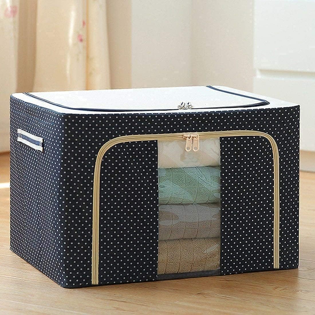 66L Foldable Steel Frame Clothes Storage Bag