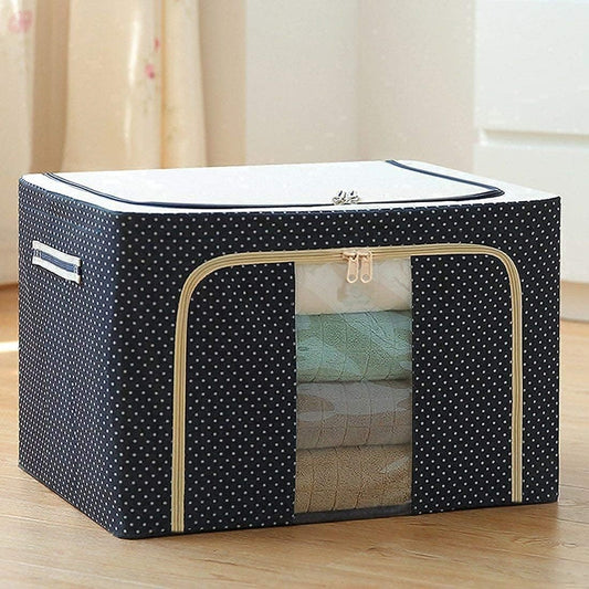 66L Foldable Steel Frame Clothes Storage Bag