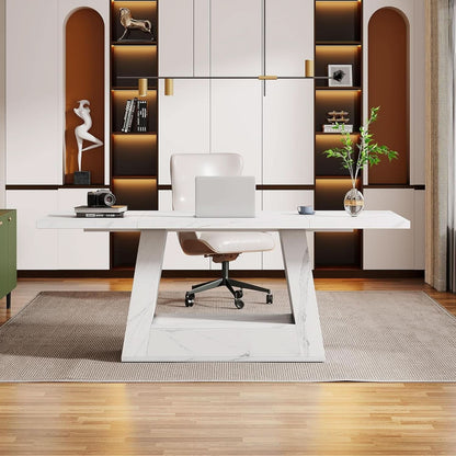 Stylish 63 Inch Large Computer Desk for Home Office