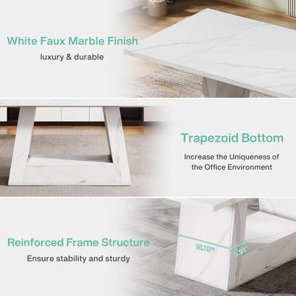 Stylish 63 Inch Large Computer Desk for Home Office